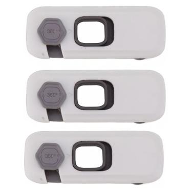 Imagem de Trava de Segurança Geladeira Gaveta Kit 3 unidades Criança Bebe Fechadura Armario Gaveta Porta Evita Acidente Resistente