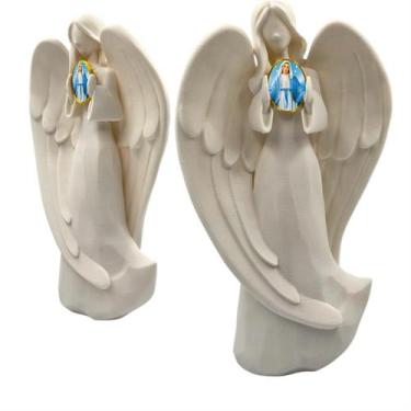 Imagem de Imagem Santo Catolico Segurando Relicario Nossa Senhora das Graças Anj