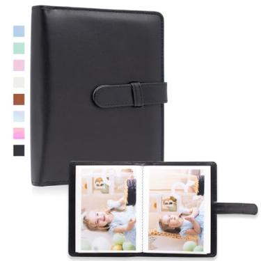 Imagem de Hearoo Álbum De Fotos 4X6 - 68 Bolsos, Pequeno, Mini Capacidade, Capa Couro Vegano Premium, Fotos, Carteira Portátil, Para Meninos, Meninas, Aniversário, Casamento (Preto)