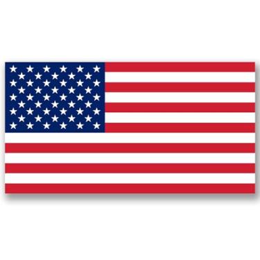 Imagem de Adesivo magnético da bandeira americana, 7,6 x 12,7 cm, vermelho, branco e azul, ímã automotivo resistente, geladeira, caminhões, SUV, armários ou qualquer outra superfície magnética