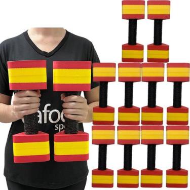 Imagem de Kit 5 Pares de Halteres Hidroginástica Em EVA 2 A 3 Kg DF4012-VM Verme