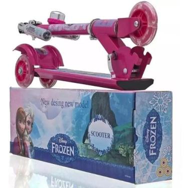 Imagem de Patinete Infantil Frozen Menina 3 Rodas - IMPORT