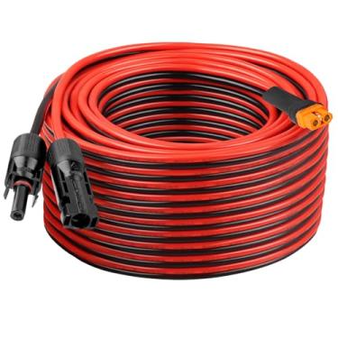 Imagem de Cabo de extensão solar 10AWG de 75 pés para XT60i, 3, 6, 10, 35, 50, 75, 30 m, conector XT60i, para estação de energia portátil, painel solar, trailer, bateria
