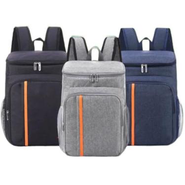 Imagem de Mochila Térmica Impermeável Grande Capacidade Cooler Portátil Piquenique Quente Frio 23L(Aleatorio)