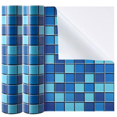 Imagem de Nuanchu Adesivo autoadesivo de vinil para revestimento de piscina em PVC para piscinas, barco inflável (elegante, 30 x 101 cm)