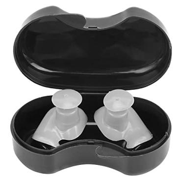 Imagem de Silicone Spiral Earmance de Ouvido para Adultos Acessório de Natação Plugspirone Silicone Plugswingswinging Orar Plugswingswings Protectores de Orelha Protetores de Protetores de Nitros (Branco cinza)