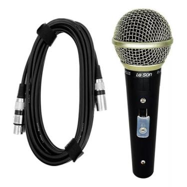 Imagem de Microfone Leson Sm58 Plus Corpo Metálico Cabo Xlr