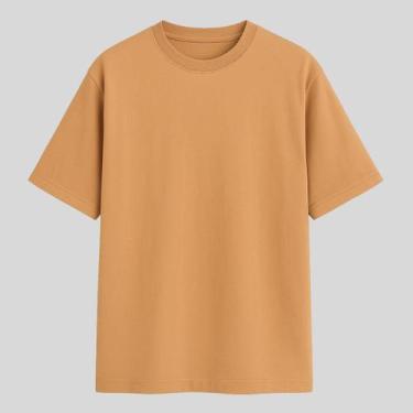 Imagem de Camiseta Oversized Masculina Gola Alta 100% Algodão Street - Evo Urban