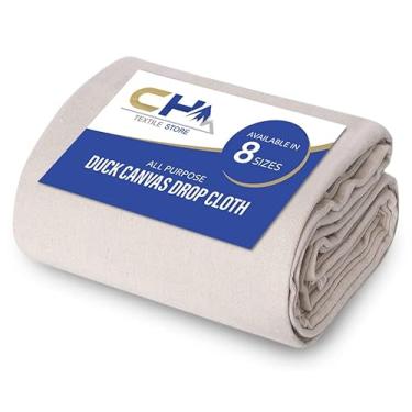 Imagem de Pano para pintores de tela (tamanho 1,8 x 2,5 m - Pacote com 1) - Pano de gota de tinta de algodão puro para pintura, cortinas, móveis e proteção do chão - Lona grossa para todos os fins com bordas de