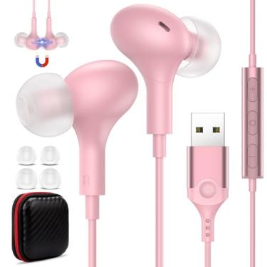 Imagem de Fone de ouvido USB com microfone para PC laptop, fones de ouvido USB A de 2,5 m, fones de ouvido para computador com controle em linha, cancelamento de ruído, leve, com fio, para Dell/HP Zoom School