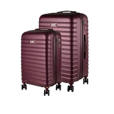 Imagem de Kit 2 Malas de bordo 10KG + Mala de Viagem 23KG ABS Com Rodas Giratórias (Vinho)