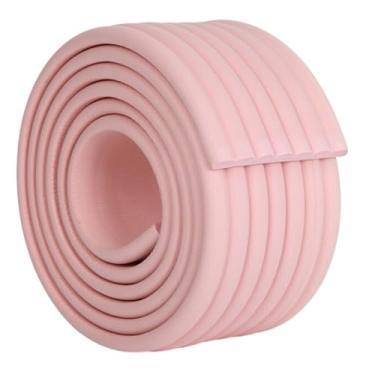 Imagem de Protetor Canto Quina Borda Cantoneira Parede Escada Segurança Bebê Rolo 2 Metros (Rosa)