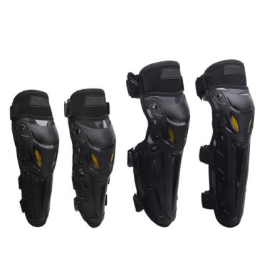 Imagem de Motocross Joelheiras Motocicletas Almofadas de Cotovelo, Cotovelo de Motocicleta Ajustável Proteção Armadura Perna, Canela de Joelho de Motocross à Prova de Colapso para Homens