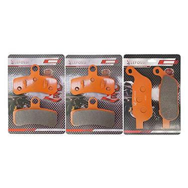 Imagem de LE LEFOSSI Pastilhas de freio dianteiras traseiras de fibra de carbono compatíveis com Harley Dyna FXDF Fat Bob FXDL Low Rider 2008 2009 2010 2011 2012 2013 2014-2017 FXDLS Dyna Low Rider S 2017