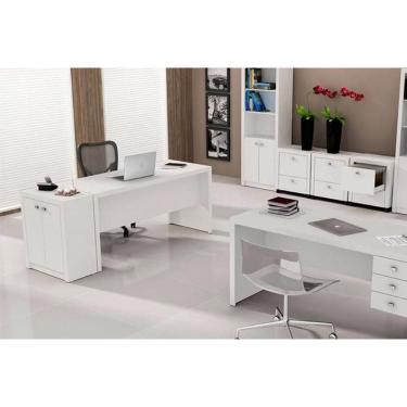 Imagem de Balcão De Escritório Me4103 C/ 2 Portas Carvalho - Tecno Mobili