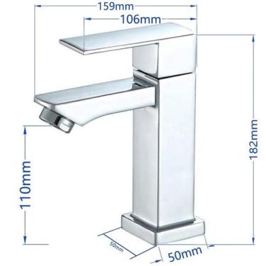 Imagem de Torneira de banheiro lavabo ou pia Luxo Dourado-Sus304 Inox - oem, Tor