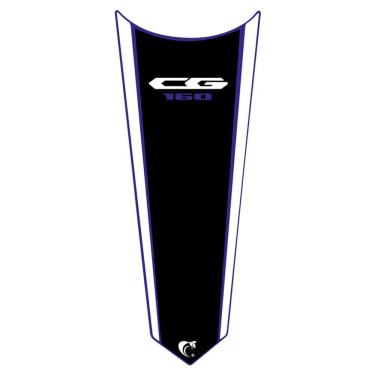 Imagem de Adesivo Faixa Gravata Tanque Moto Cg Titan 125/150/160 Preto/azul Cor Cg 160