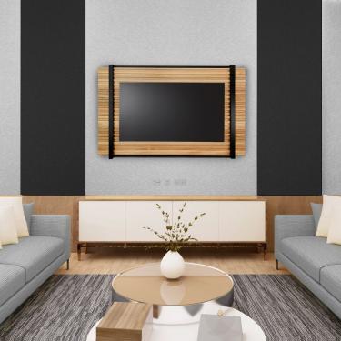 Imagem de Painel Para Tv Até 65 Polegadas Becca Estilo Industrial Liso 180 X 90cm Marrom