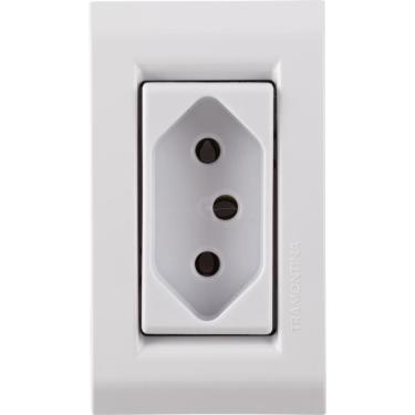 Imagem de Conjunto Para Movel 1 Tomada 2p T 10 A Tramontina Liz Branca