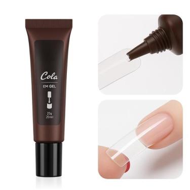 Imagem de Cola De Unha Postiça Sólida Em Gel Tips Alongamento 20g - Cola em Gel