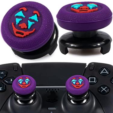 Imagem de PlayRealm Extensor De Joystick Fps E Capa Silicone Texturizada Para Controle Ps5 Ps4 (Roxo Joker)