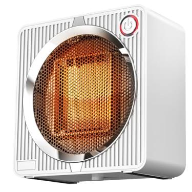 Imagem de SOPOKE Aquecedor Elétrico De Ambiente, Aquecedores Portáteis Com Eficiência Energética Para Uso Interno, Mini Pessoal Cerâmica Ptc Mesa Pequena, Proteção Contra Superaquecimento E Tombamento, Escrit