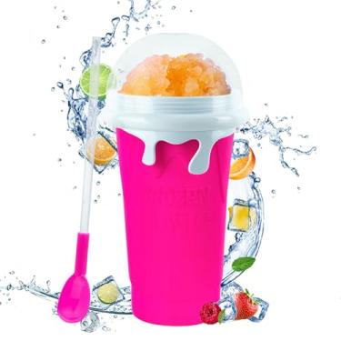 Imagem de NUFR Máquina De Fazer Raspadinhas, Copo Resfriamento Para Smoothies Congelados Rápidos E Mágicos 16,9 Oz Grande Capacidade, Sorvete Milk-Shake Caseiro Com Dupla Camada, Faça Você Mesmo Crianças Famí