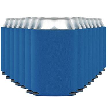 Imagem de CURRENT CO. Capas Térmicas Para Latas De Cerveja Em Branco (Pacote Com 60) - Coolies Macios E Isolados Htv Friendly Koolies A Granel Garrafas Blanks Vinil Projetos Lembrancinhas Casamento (Azul)