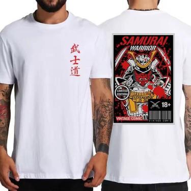 Imagem de Camiseta Unissex Samurai Guerreiro Warrior Blusa Streetwear algodão fi