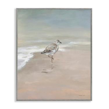 Imagem de Stupell Industries Sandpiper Nautical Shore Bird Gray Framed Giclee Art Design por Danhui Nai, 61 x 76 cm