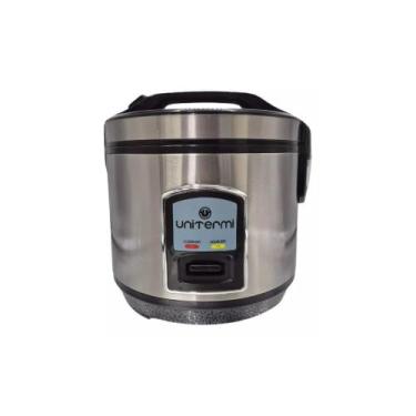 Imagem de Panela Elétrica de Arroz, 1100W, 1,5L, Base Giratória 360°, Aço Inoxidável