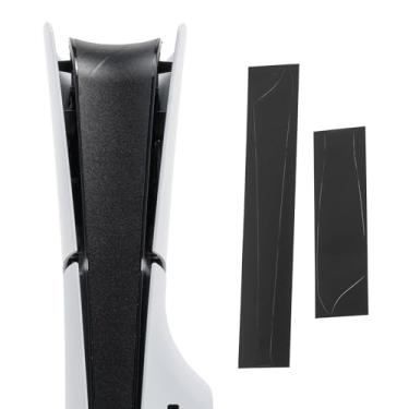 Imagem de Capa média para PS5 Slim Disc/edição digital, adesivo central de console fino, decoração de console (preto fosco) (PS5 fino)