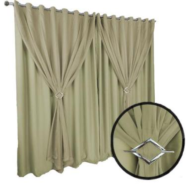 Imagem de cortina blackout Ana quarto de janela 5,50 x 2,70 preto - Bravin Corti