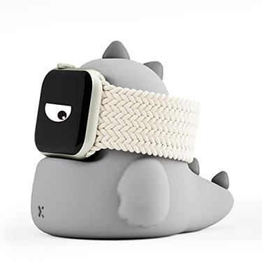 Imagem de ELETIUO Suporte de carregador compatível com Apple Watch Series Ultra2/Ultra/10/9/8/SE2/7/6/SE/5/4/3/2/1 (49/46/45/44/42/41/40/38 mm), base de carregamento para iWatch de dinossauro, suporta modo
