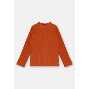 Imagem de Blusa Infantil Feminina em Ribana Canelada Up Baby, Marrom, 6