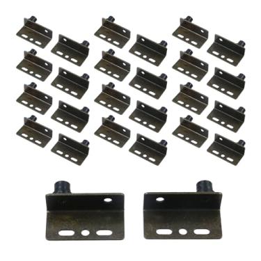 Imagem de FarBoat 24 peças dobradiças pivotantes 4 cm dobradiças ocultas ferragens de ferro resistente para porta de madeira gaveta de armário de móveis (para orifício de 8 mm verde limão)