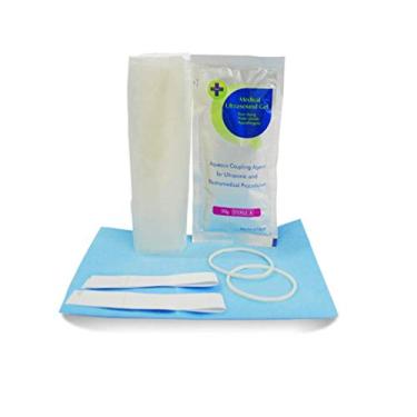 Imagem de Mediss tampa da sonda de ultrassom - tampa do transdutor, livre de látex, descartável, estéril, transparente, 6" x 32", embalagem individual (50 unidades)