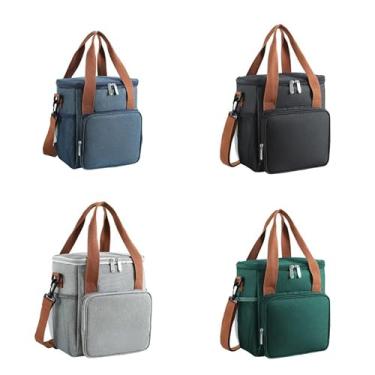 Imagem de Bolsa Térmica Para Pizza Com Alça De Mão E Isolamento Térmico Eficiente Sacos de Entrega de Pizza Lancheira Termica(Cor Aleatório)