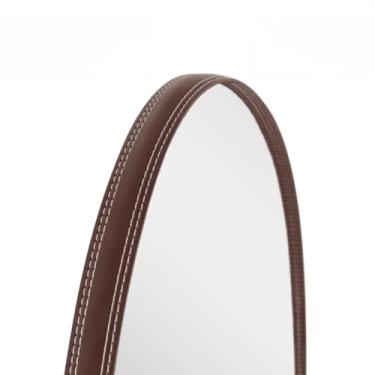 Imagem de Espelho Decorativo Orgânico 80x60cm Espelho De Parede Grande Com Suporte(Café)