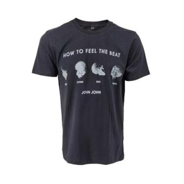 Imagem de Camiseta John John Masculina Regular How To Feel The Beat Preta, S/P