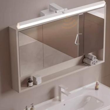 Imagem de Iluminação LED de espelho de banheiro à prova d'água com sensor de movimento arandela de parede de ângulo ajustável 180° lâmpada de parede giratória luzes de maquiagem lâmpadas de imagem sala de estar