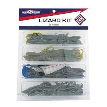 Imagem de Luck E Strike Kit de isca de pesca de lagarto de plástico macio (27 peças), ótimas iscas de lagarto de plástico para robalo