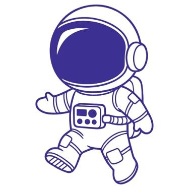 Imagem de Adesivo ASTRONAUTA Ideal para notebook carro portas vidros Paredes Quarto Infantil vários tamanhos (AZUL MARINHO, 45x68,5cm)
