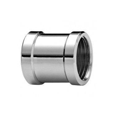 Imagem de Luva Latão Cromado 1/4" - 171001 - Blukit