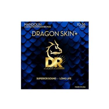 Imagem de DR DMP-10 - DRAGON SKIN+™, cordas de bandolim de bronze fosforoso, som superior com uma sensação agradável e vida útil mais longa, extra leve 10-36