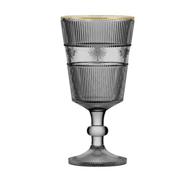 Imagem de Jogo de 6 Taças Libélula em Vidro Gold Rim 325Ml A17Cm Cinza L Hermitage - Full Fit