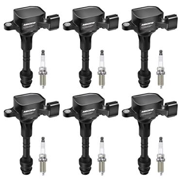 Imagem de Micro Conjunto De 6 Bobinas Ignição Uf349 E Velas Irídio 4469 Compatíveis Com Altima Maxima Murano Pathfinder Quest Infiniti I35 Qx4, Substituição Para C1406 5C1403 22248-8J115