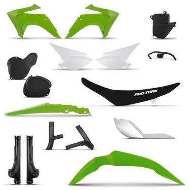 Imagem de Kit Plástico Roupa Crf 230 2015 Com Banco - Pro tork, Verde