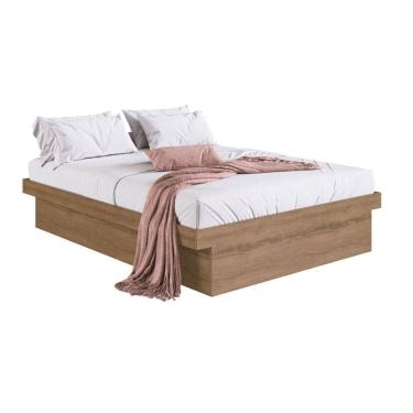 Imagem de Cama Box Casal Queen Baú CB1160 158x198cm Haste Articulável de Aço Marrom - Art In Móveis