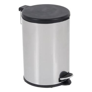Imagem de Lixeira Cilindrica De Aco Inox Para Cozinha 15 Litros Brinox